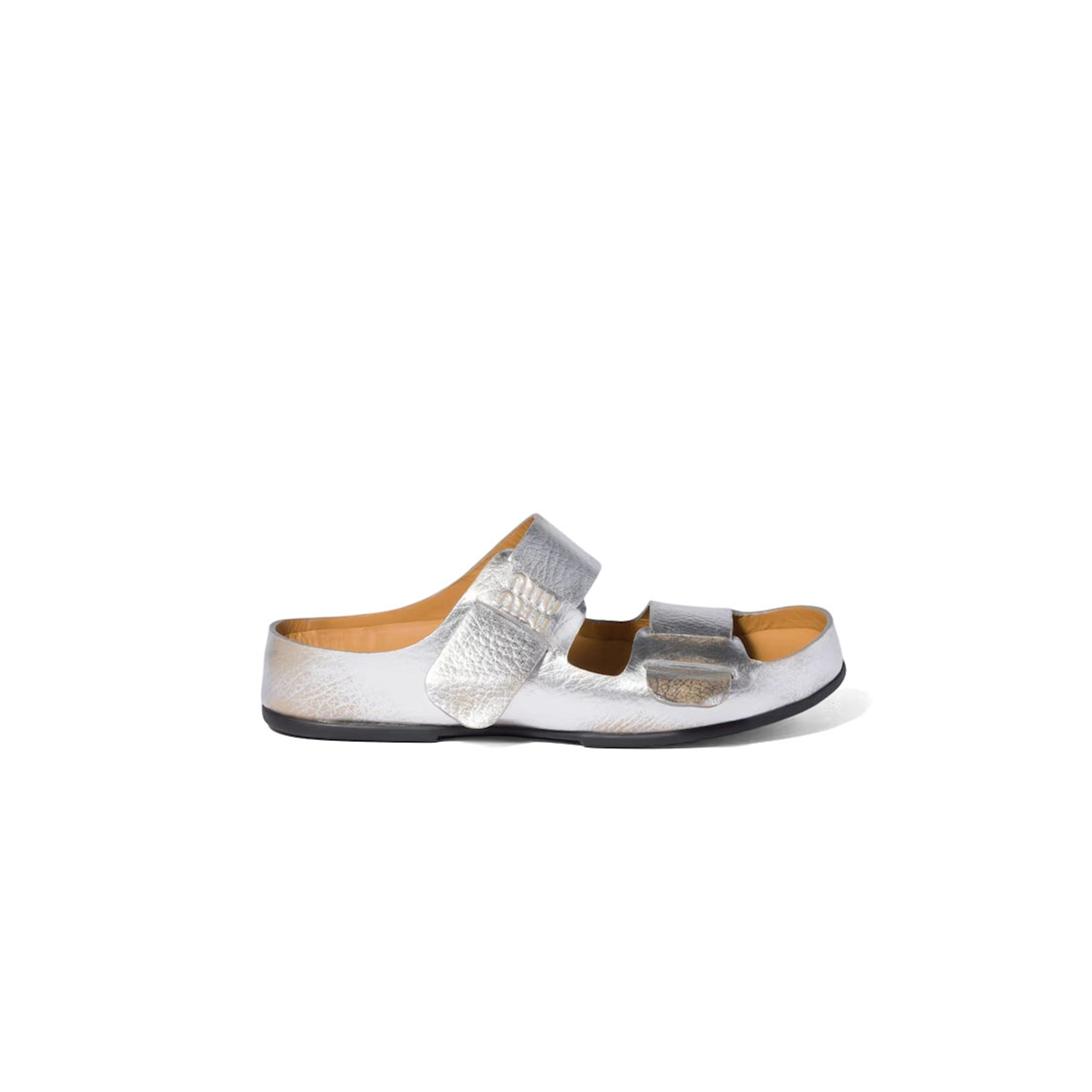 MIU MIU BLEACHED LEATHER SANDALS 5XX674